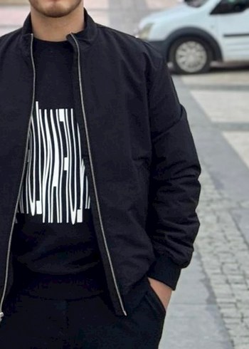 Siyah Denim Erkek Ceket - Görsel 4