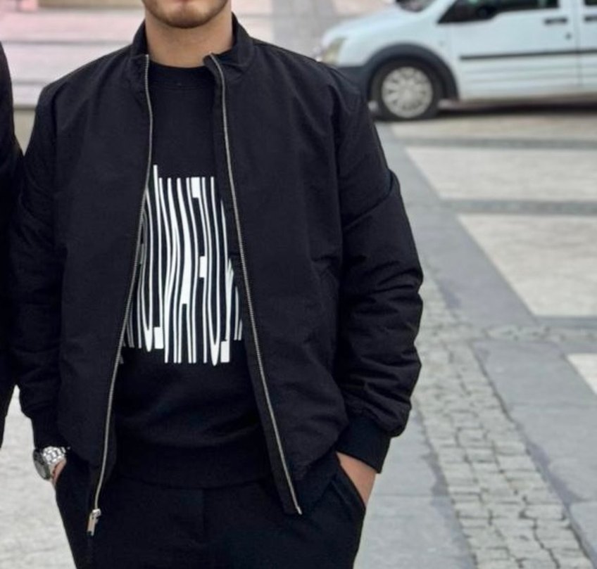 Siyah Denim Erkek Ceket - Görsel 4