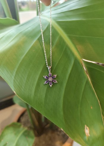 Lotus Çiçeği Çelik Kolye SILVER - Görsel 2