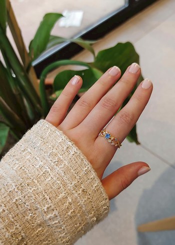 Boncuk İşlemeli Pastel Renkli Bohem Kadın Yüzük - Görsel 2