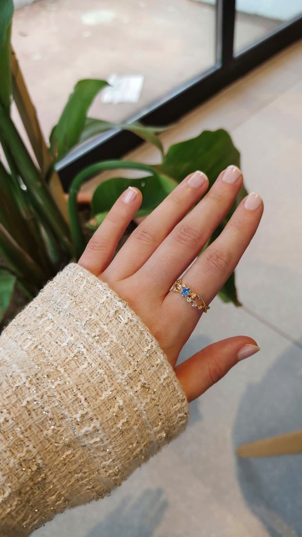 Boncuk İşlemeli Pastel Renkli Bohem Kadın Yüzük - Görsel 2