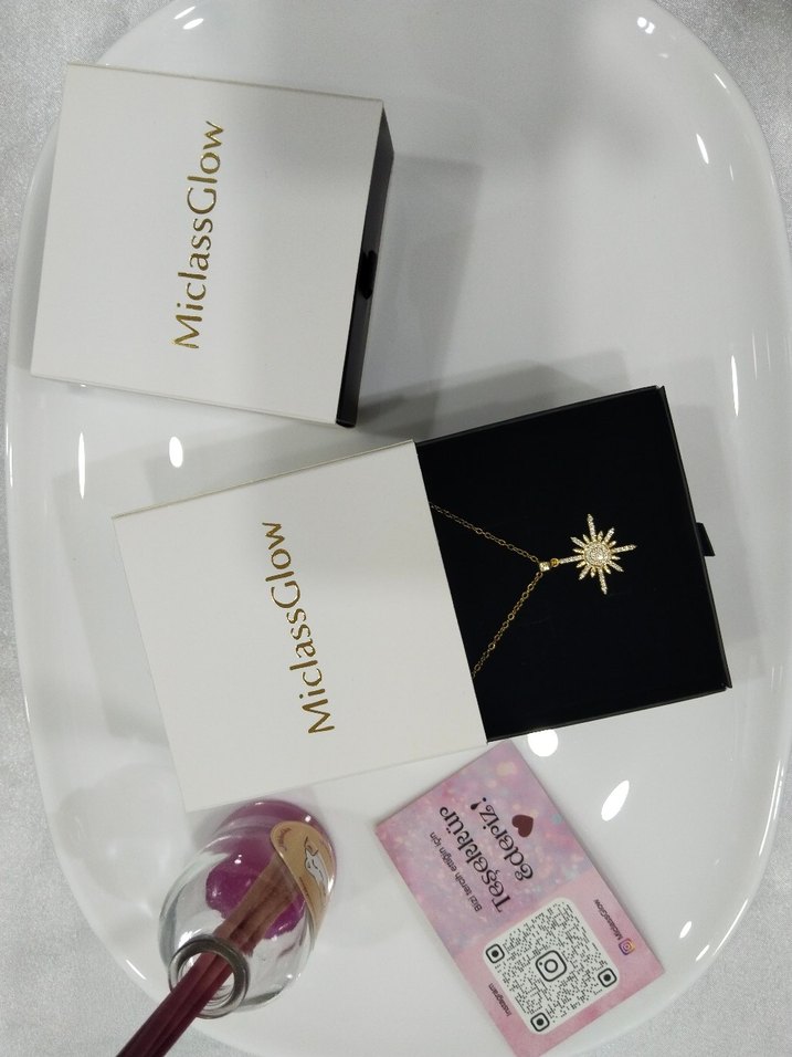 Güneş Çelik Kolye GOLD 45 cm - Görsel 3