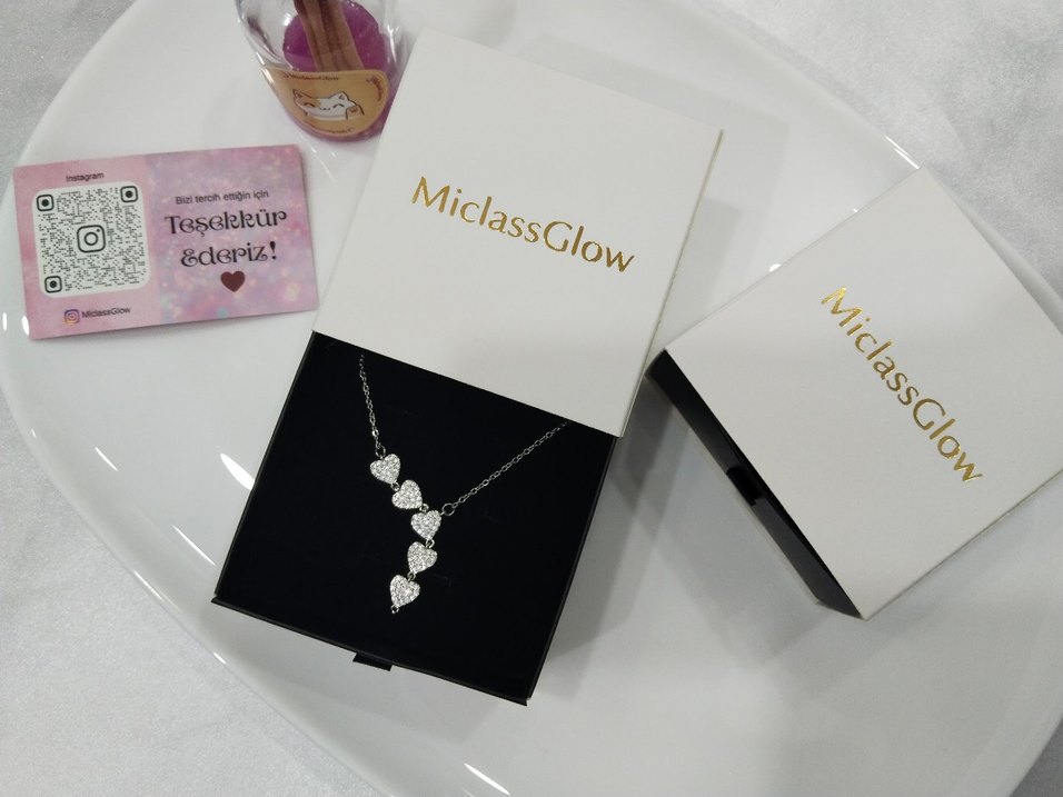 Çelik Y Kolye SILVER 45cm - Görsel 3