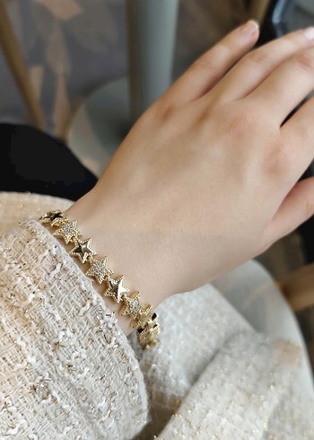 Parlak Mini Altın Yıldız Kolye - Görsel 4