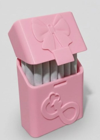 Fiyonk Detaylı Pembe sigara Kutusu - Görsel 2