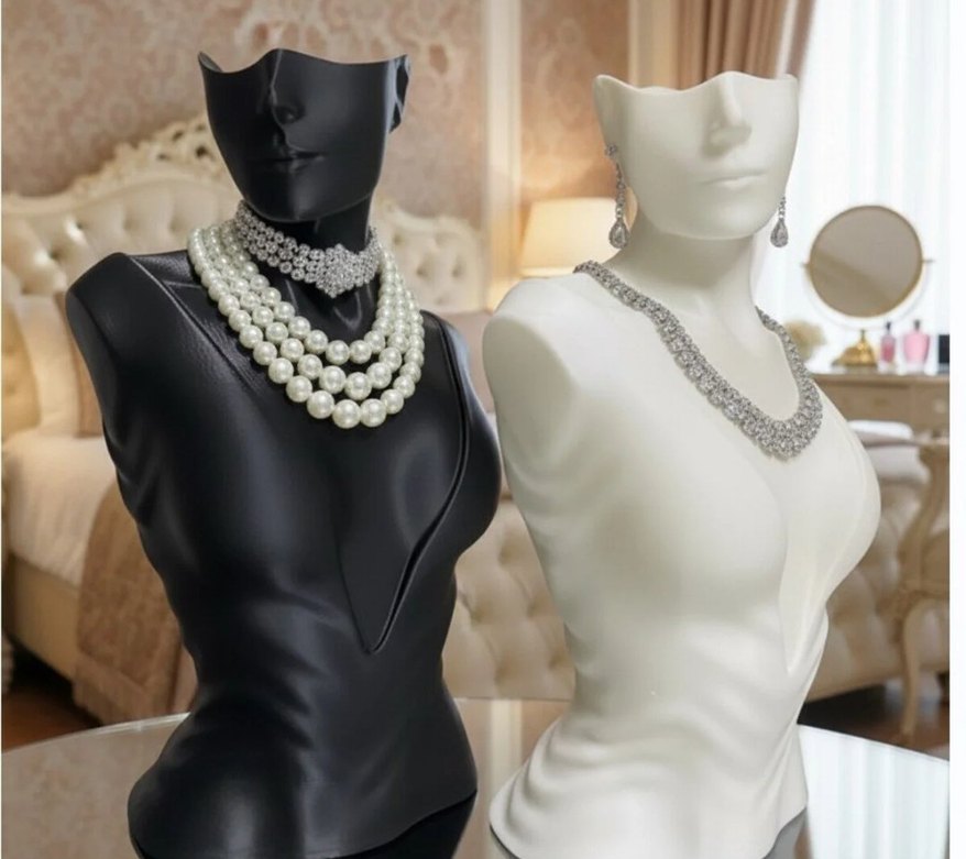 Siyah Beyaz iki adet takı organizeri - Görsel 2