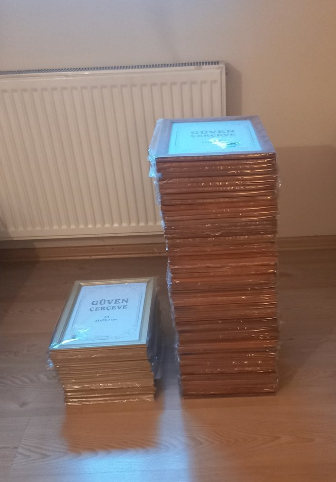 77 ADET A4 EBATLI HAKİKİ AHŞAP VE CAMLI ÇERÇEVE - Görsel 3