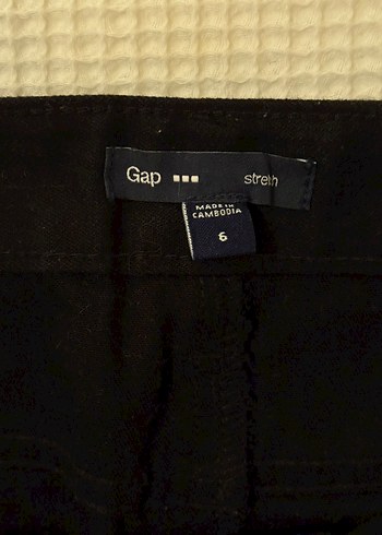GAP Siyah Koton Mini Etek Fermuarlı - Görsel 2