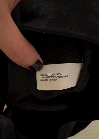 GAP Siyah Koton Mini Etek Fermuarlı - Görsel 4