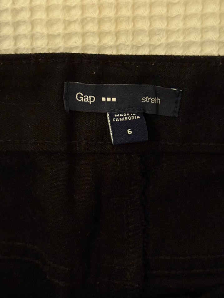 GAP Siyah Koton Mini Etek Fermuarlı - Görsel 2