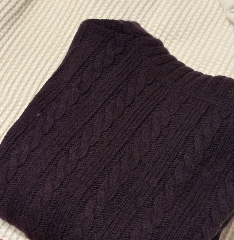 Mor Boğazlı Örgü Kadın Kazak - Görsel 4