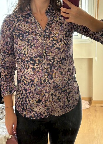 GAP Mor Desenli Kadın Gömlek - Görsel 2