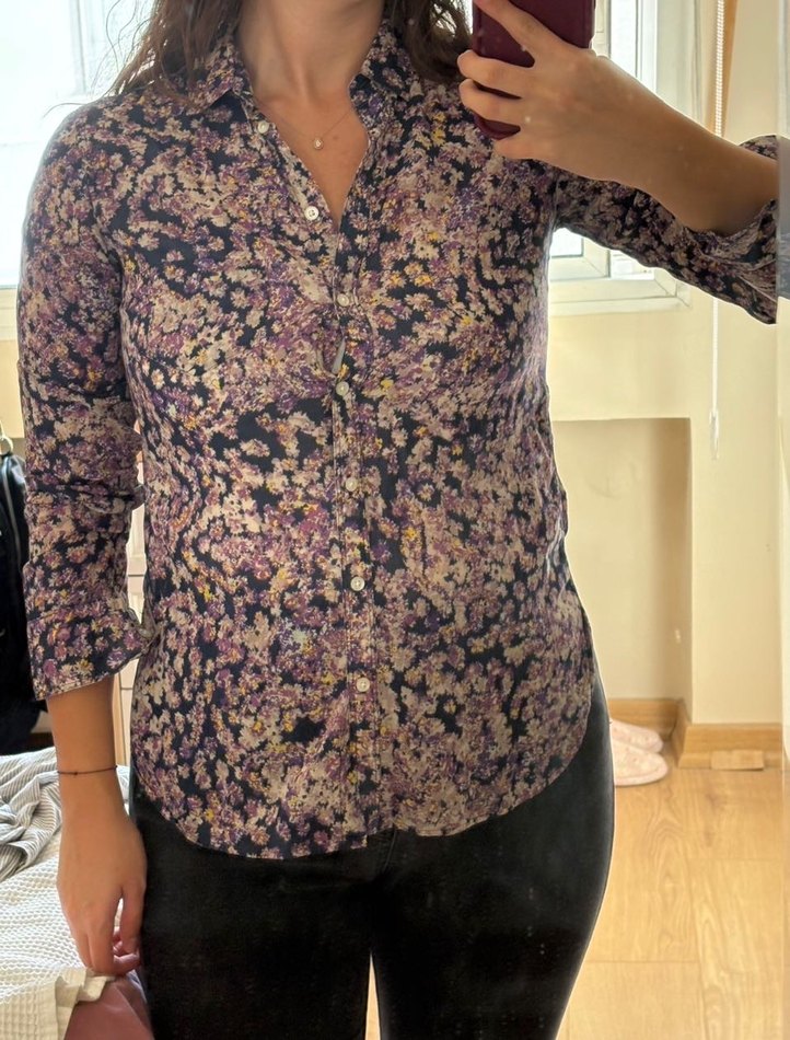 GAP Mor Desenli Kadın Gömlek - Görsel 2