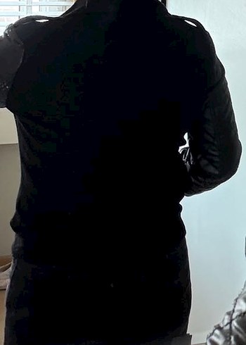 Kadın Siyah Biker Ceket - Görsel 2