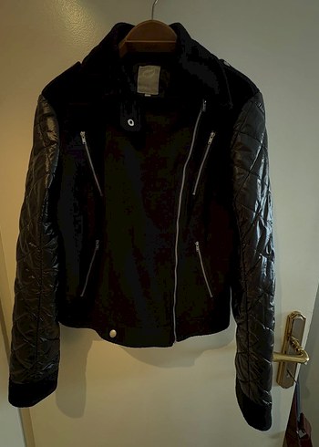 Kadın Siyah Biker Ceket - Görsel 3