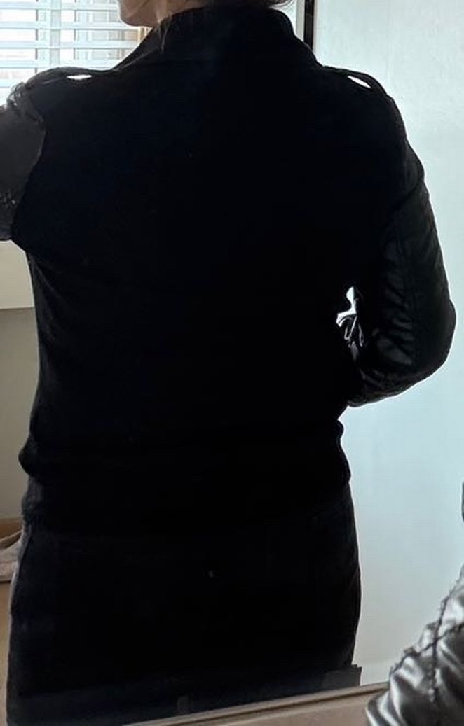 Kadın Siyah Biker Ceket - Görsel 2