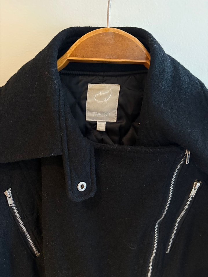 Kadın Siyah Biker Ceket - Görsel 4