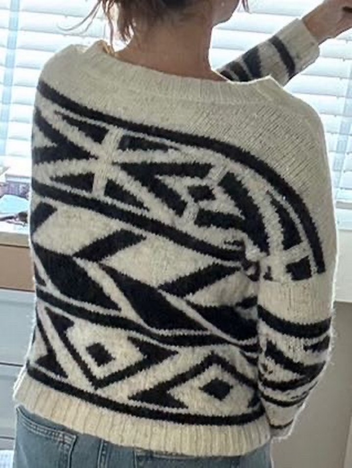 Mango Siyah Nakışlı Yün Kazak - Görsel 2