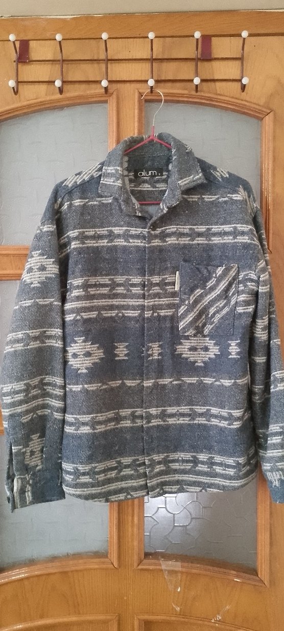 Bohem Gri Uzun Kollu Düğmeli Erkek Gömlek - Görsel 2