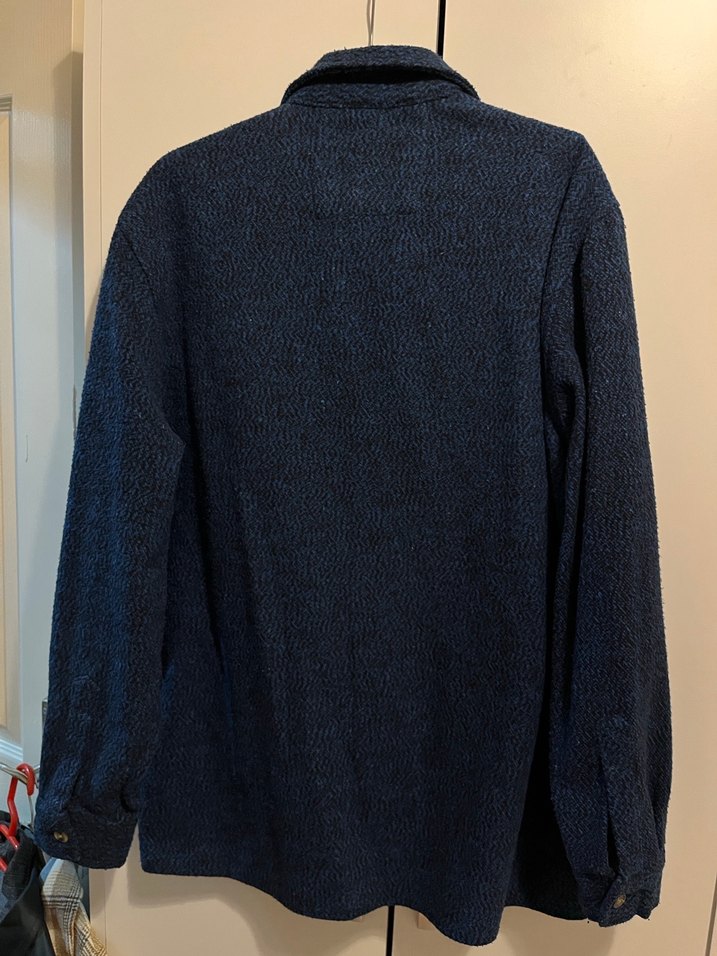 Erkek Lacivert Denim Gömlek Ceket - Görsel 3