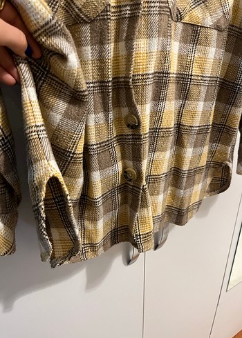 Bej Ekoseli Rahat Kesim Erkek Gömlek - Görsel 3