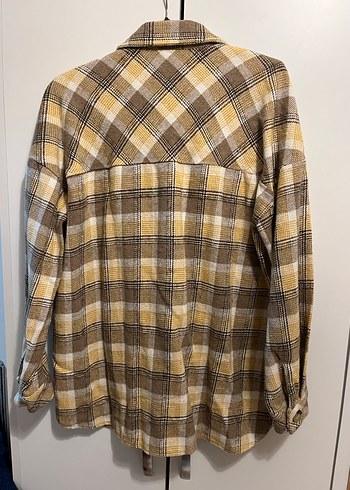 Bej Ekoseli Rahat Kesim Erkek Gömlek - Görsel 4