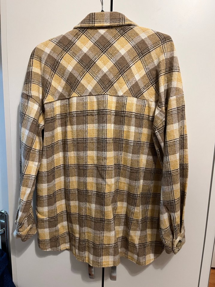 Bej Ekoseli Rahat Kesim Erkek Gömlek - Görsel 4