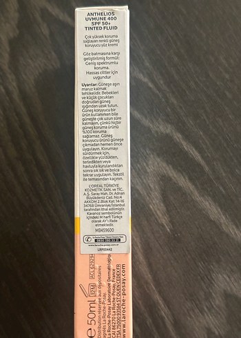 La Roche-Posay Anthelios SPF 50+ Tonlu Güneş Sütü tinted - Görsel 3