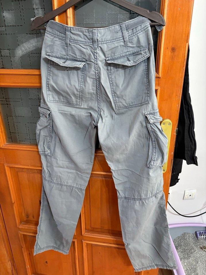 Bershka Düz Kesim Kargo Pantolon - Görsel 2