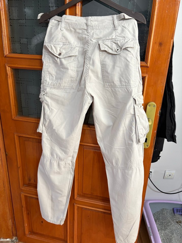 Bershka Düz Kesim Kargo Pantolon - Görsel 2