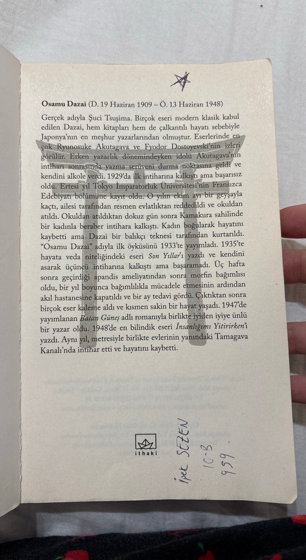 İnsanlığımı Yitirirken - Osamu Dazai - Görsel 3
