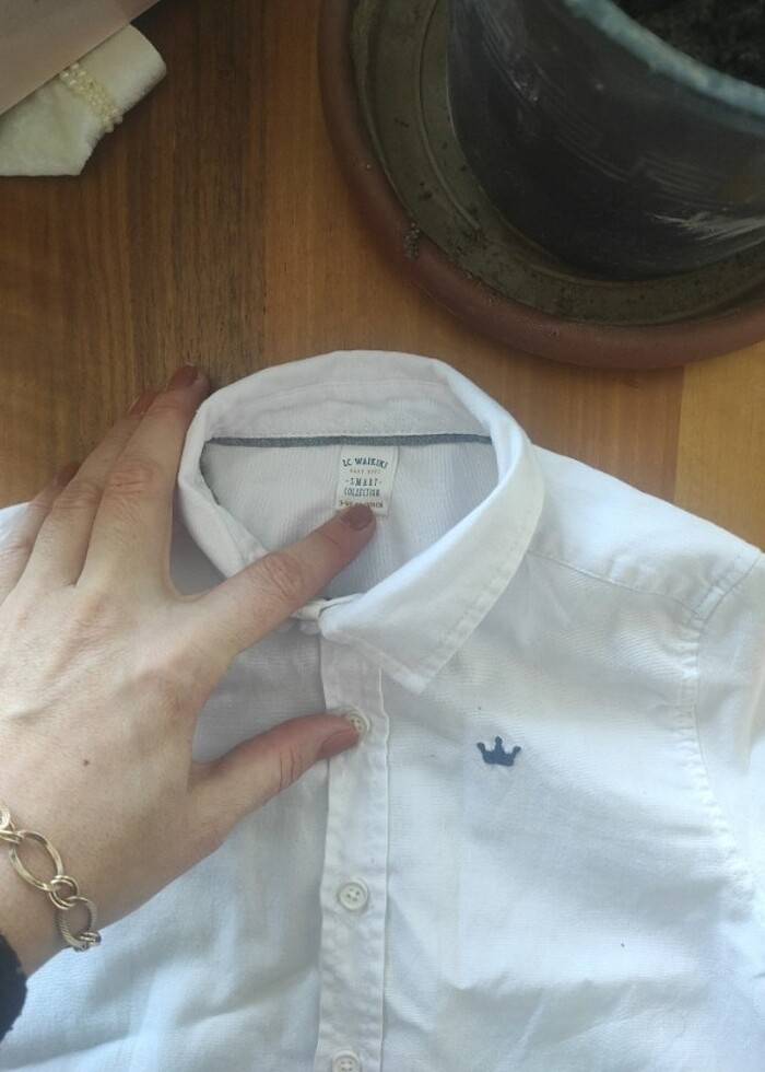 Erkek çocuk beyaz gömlek - Görsel 3