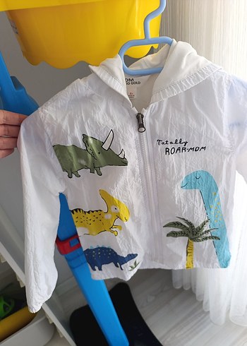 Dinozor Baskılı Erkek Çocuk Yağmurluk - Görsel 4