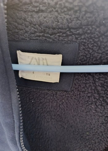 Kapüşonlu Lacivert Fermuarlı zara kalın Ceket - Görsel 5