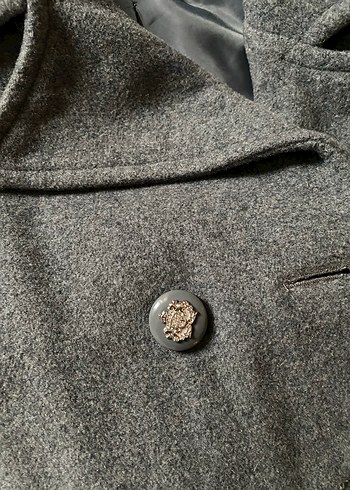Gri Kadın İpekyol Yünlü Kaban - Görsel 4