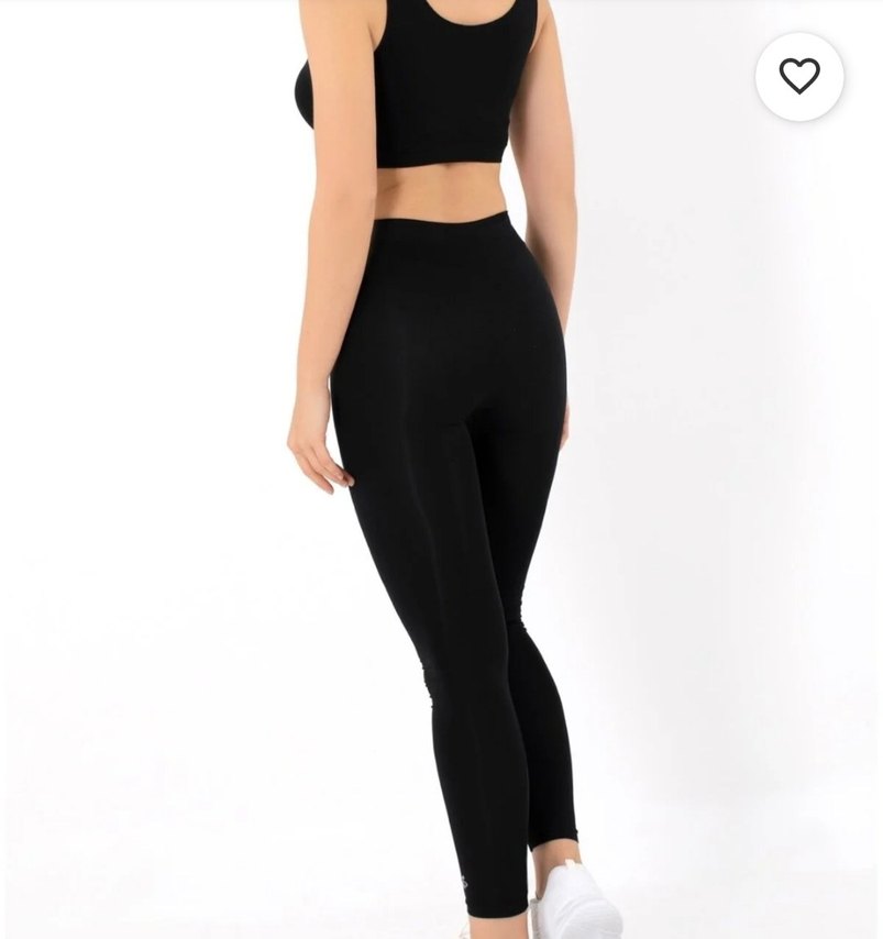 Siyah Kadın Spor Tayt Dikişsiz. Her Bedeni Mevcut kutusunda - Görsel 2