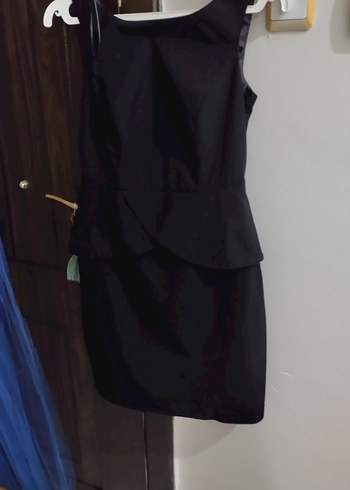 Siyah Midi Ofis Elbisesi - Görsel 3