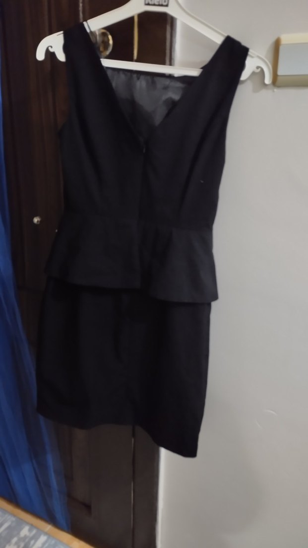 Siyah Midi Ofis Elbisesi - Görsel 2