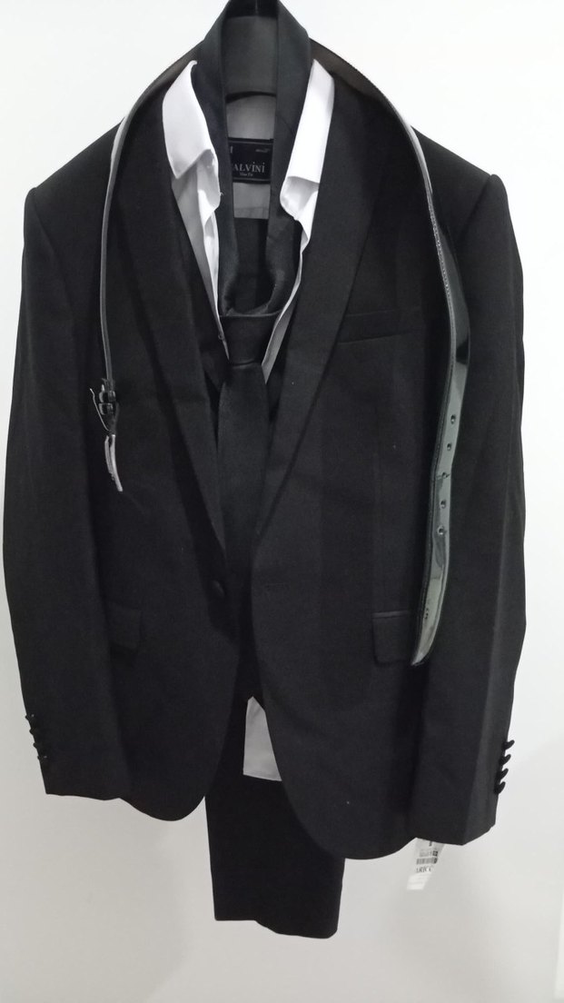 Siyah erkek takım elbise - Görsel 3