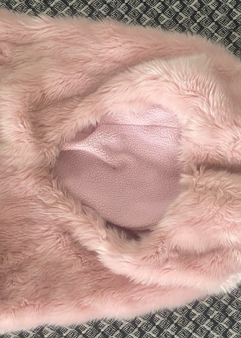 Pembe Peluş Çocuk şapkası Kulak Detaylı - Görsel 2