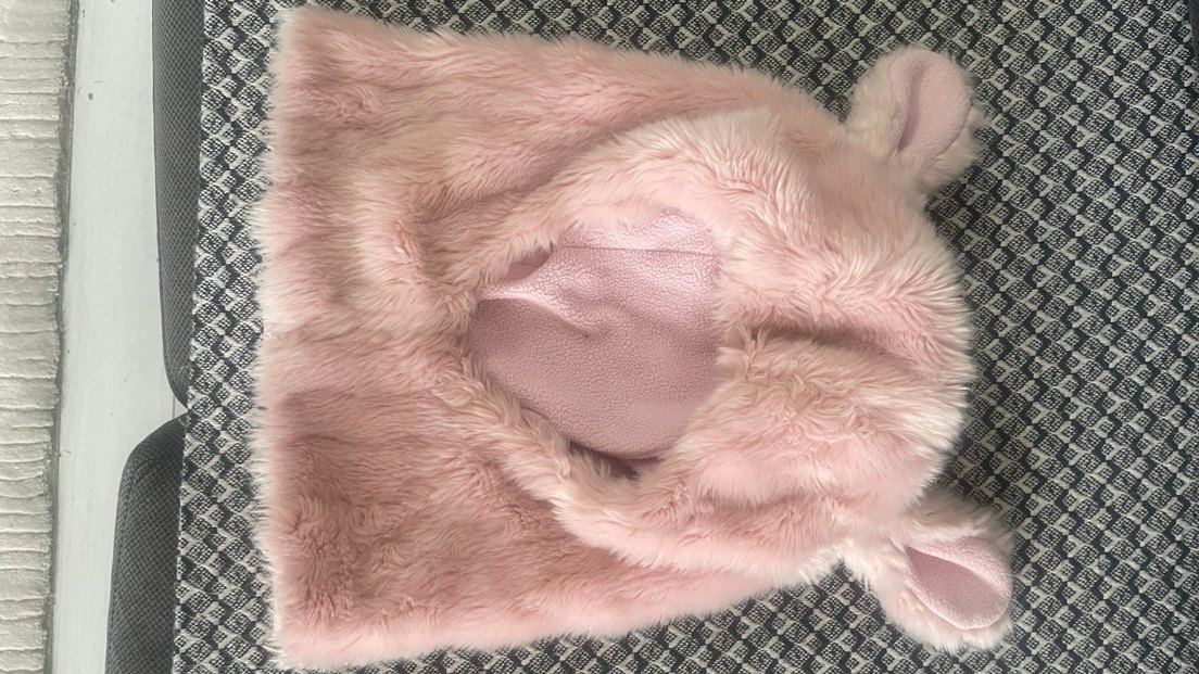 Pembe Peluş Çocuk şapkası Kulak Detaylı - Görsel 2