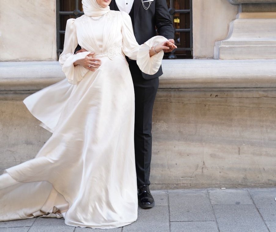 İthal İpek Nişan, Nikah Elbisesi - Görsel 5