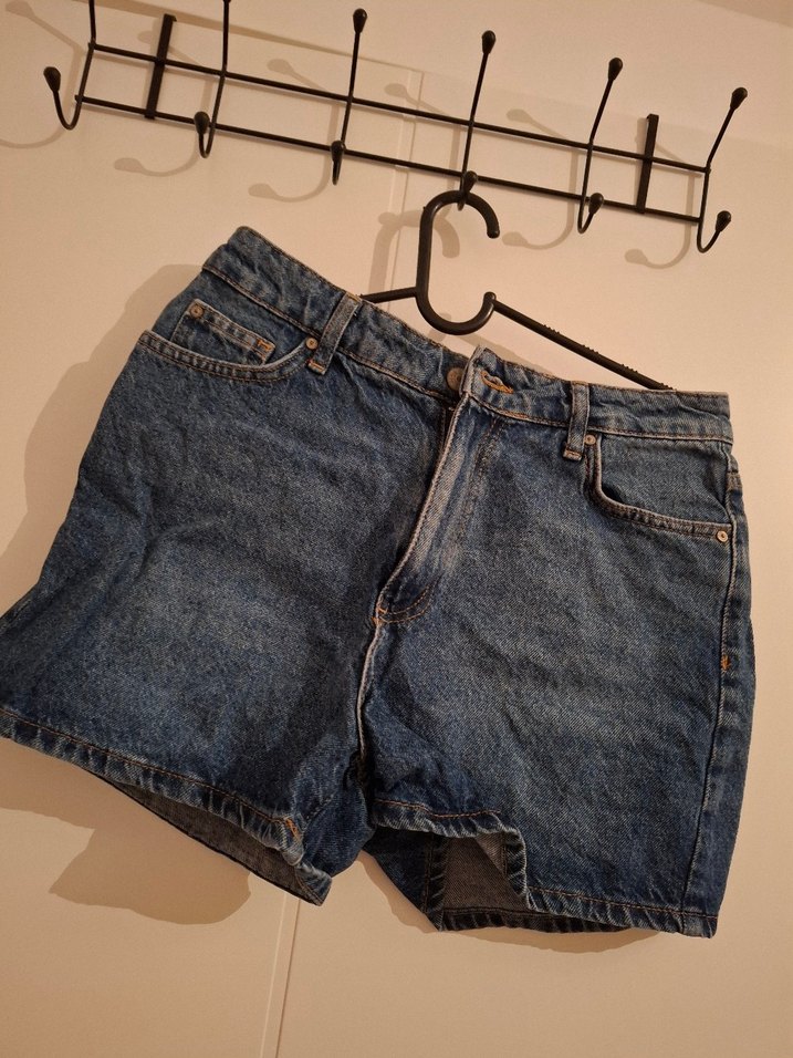 Düz sade kot şort. - Görsel 2