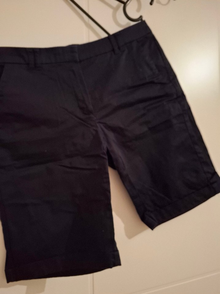 Siyah klasik kumaş Şort. - Görsel 2