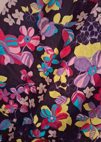 Çiçek Desenli Uzun Straplez Bohem Elbise - Görsel 3