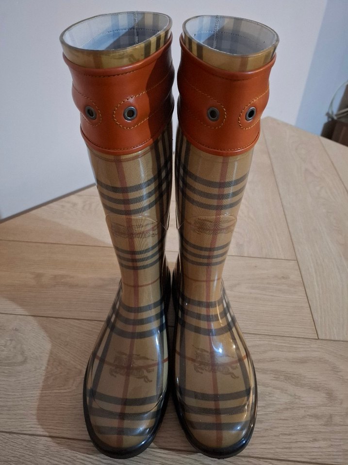 Burberry Uzun Ekoseli Çizme - Görsel 5