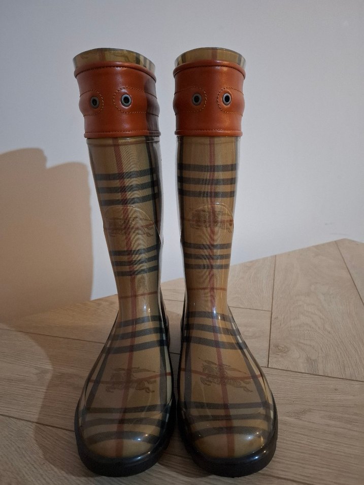 Burberry Uzun Ekoseli Çizme - Görsel 3