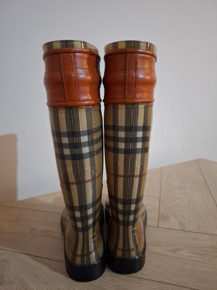 Burberry Uzun Ekoseli Çizme - Görsel 4