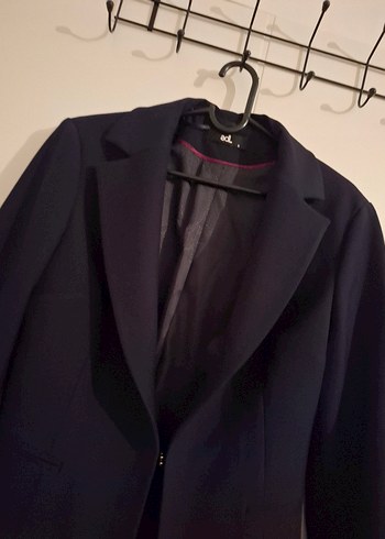 Siyah klasik uzun dar kesin Blazer - Görsel 2