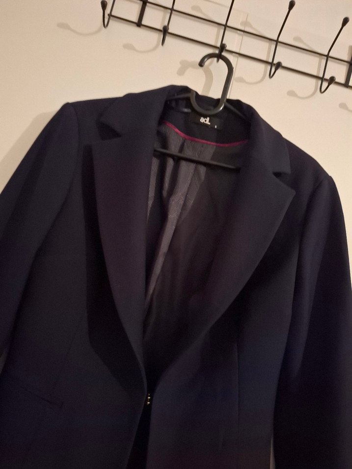 Siyah klasik uzun dar kesin Blazer - Görsel 2